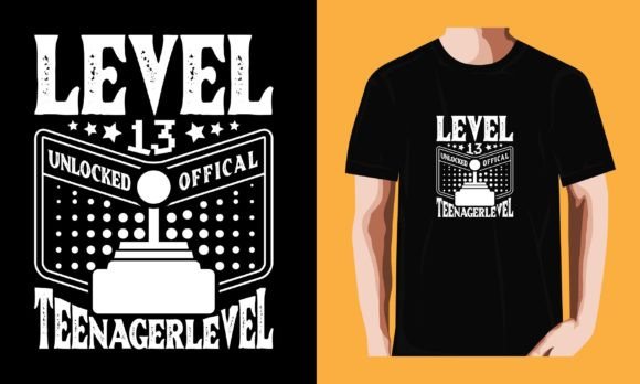 Level 13 Unlocked Official Teenager: More Than Just a Gaming T-Shirt Design