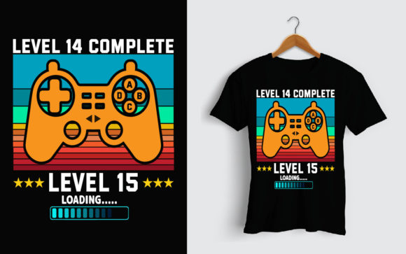 Level 14 Gamer Birthday T-Shirt Design: A Practical Asset for Celebration and Creation