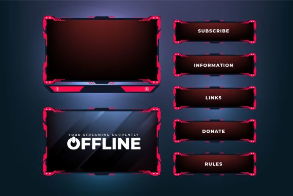 Modern Streaming Overlay Design Vector: Elevating Broadcasts