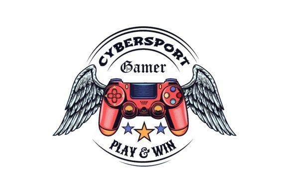 The Colored Badge with Winged Gamepad Vector: A Visual Catalyst for Community and Identity