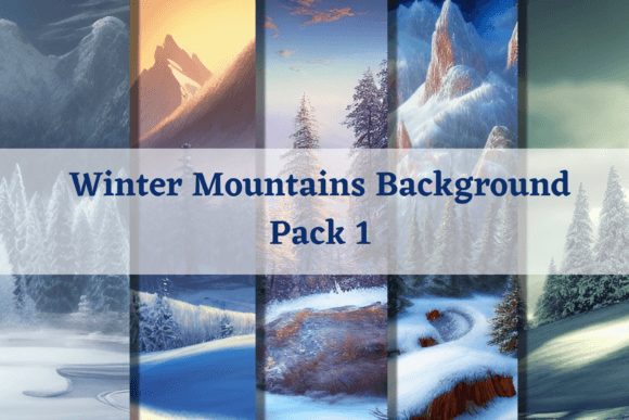The Magic of Fantasy Background Winter Mountain Art
