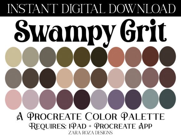 Unlocking Artistic Atmosphere: The Swampy Grit Procreate Palette